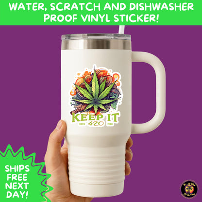 WEED STICKER SET | Funny 420 Cannabis Stickers for Water Bottle, Laptop, Hydroflask, Stoner Gift Idea, Smoker Vinyl Decal Pack