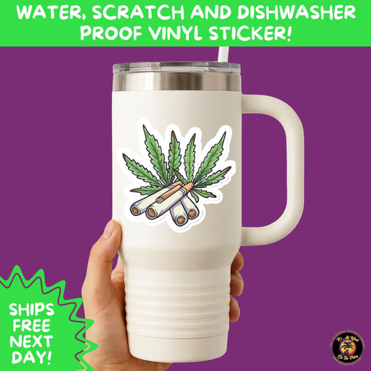 WEED STICKER SET | Funny 420 Cannabis Stickers for Water Bottle, Laptop, Hydroflask, Stoner Gift Idea, Smoker Vinyl Decal Pack