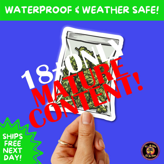 WEED STICKER SET | Funny 420 Cannabis Stickers for Water Bottle, Laptop, Hydroflask, Stoner Gift Idea, Smoker Vinyl Decal Pack