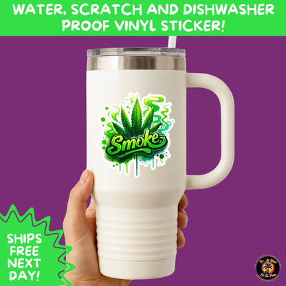 WEED STICKER SET | Funny 420 Cannabis Stickers for Water Bottle, Laptop, Hydroflask, Stoner Gift Idea, Smoker Vinyl Decal Pack