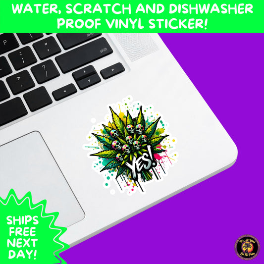 WEED STICKER SET | Funny 420 Cannabis Stickers for Water Bottle, Laptop, Hydroflask, Stoner Gift Idea, Smoker Vinyl Decal Pack