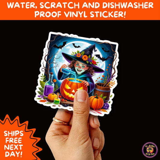 HALLOWEEN VINYL STICKERS | Spooky Ghosts, Witches, Pumpkins, Skulls and Bats – Waterproof Halloween Sticker Pack for All Ages