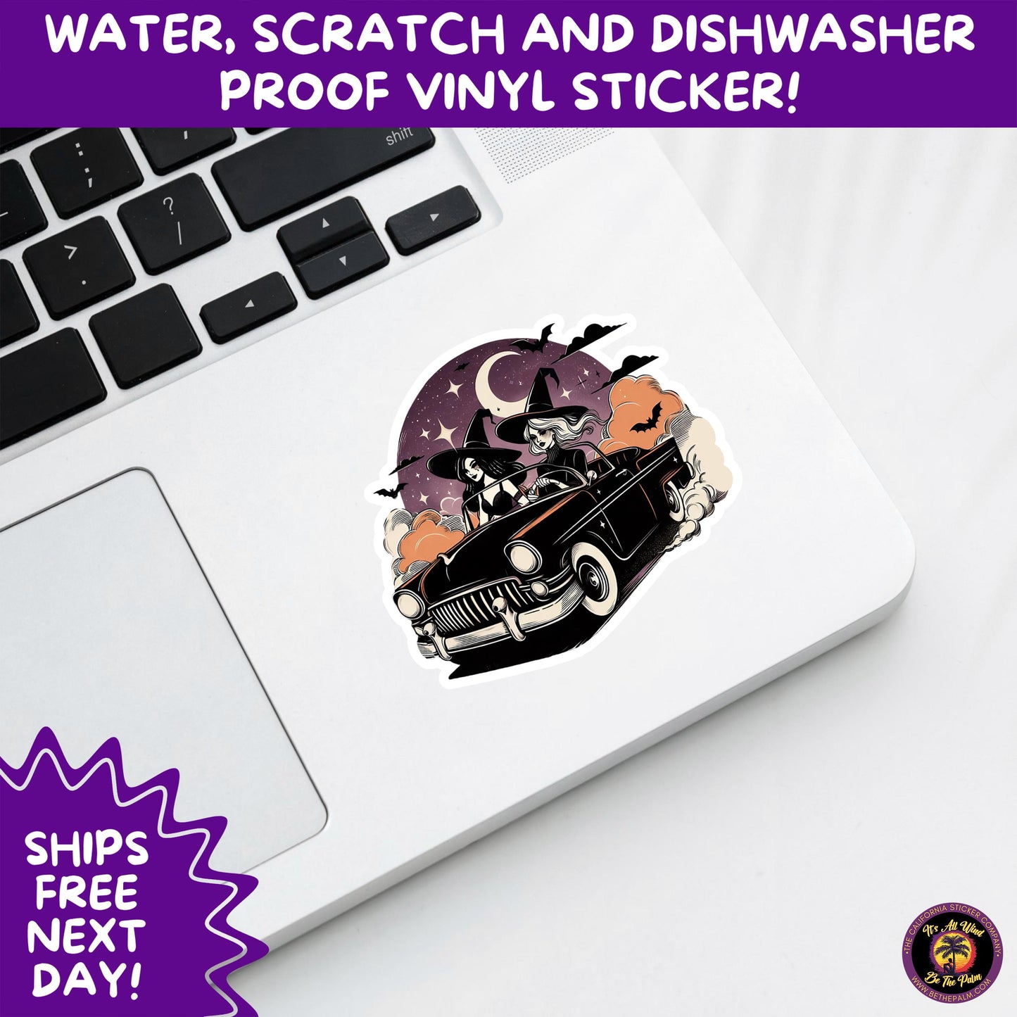 HALLOWEEN VINYL STICKERS | Spooky Ghosts, Witches, Pumpkins, Skulls and Bats – Waterproof Halloween Sticker Pack for All Ages