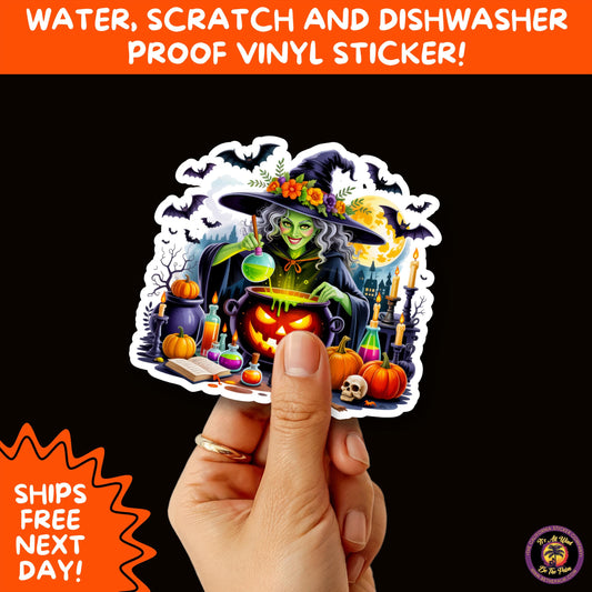 HALLOWEEN VINYL STICKERS | Spooky Ghosts, Witches, Pumpkins, Skulls and Bats – Waterproof Halloween Sticker Pack for All Ages