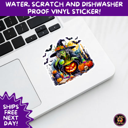 HALLOWEEN VINYL STICKERS | Spooky Ghosts, Witches, Pumpkins, Skulls and Bats – Waterproof Halloween Sticker Pack for All Ages