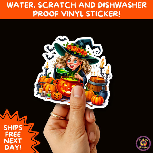 HALLOWEEN VINYL STICKERS | Spooky Ghosts, Witches, Pumpkins, Skulls and Bats – Waterproof Halloween Sticker Pack for All Ages