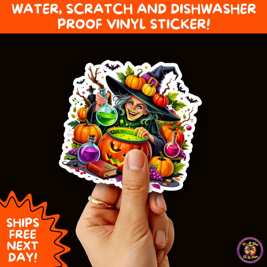HALLOWEEN VINYL STICKERS | Spooky Ghosts, Witches, Pumpkins, Skulls and Bats – Waterproof Halloween Sticker Pack for All Ages