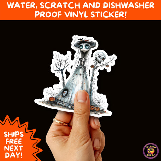 HALLOWEEN VINYL STICKERS | Spooky Ghosts, Witches, Pumpkins, Skulls and Bats – Waterproof Halloween Sticker Pack for All Ages