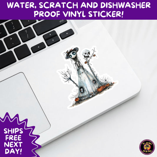 HALLOWEEN VINYL STICKERS | Spooky Ghosts, Witches, Pumpkins, Skulls and Bats – Waterproof Halloween Sticker Pack for All Ages