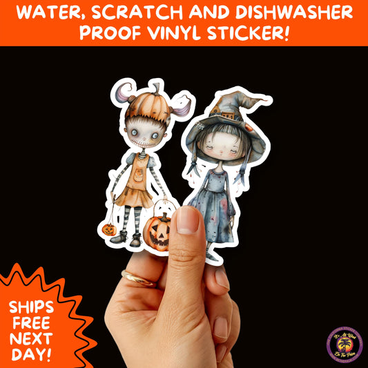 HALLOWEEN VINYL STICKERS | Spooky Ghosts, Witches, Pumpkins, Skulls and Bats – Waterproof Halloween Sticker Pack for All Ages