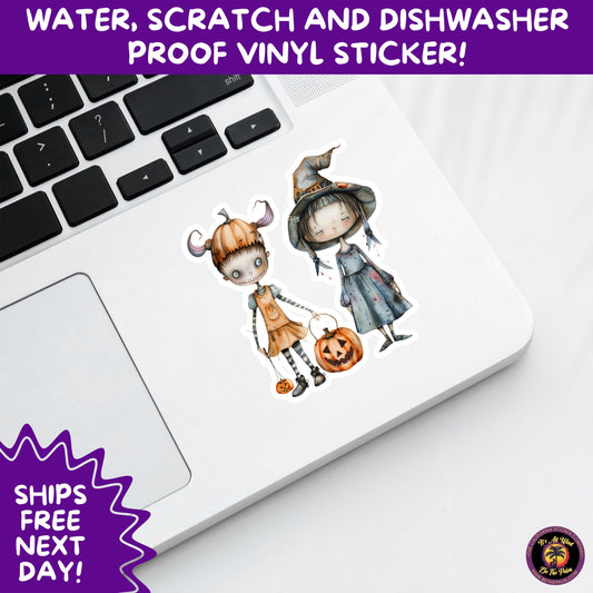 HALLOWEEN VINYL STICKERS | Spooky Ghosts, Witches, Pumpkins, Skulls and Bats – Waterproof Halloween Sticker Pack for All Ages