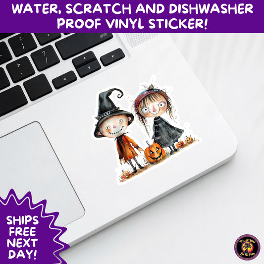 HALLOWEEN VINYL STICKERS | Spooky Ghosts, Witches, Pumpkins, Skulls and Bats – Waterproof Halloween Sticker Pack for All Ages