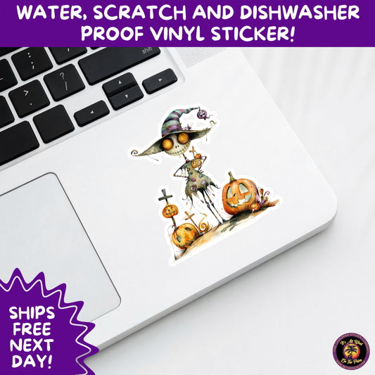 HALLOWEEN VINYL STICKERS | Spooky Ghosts, Witches, Pumpkins, Skulls and Bats – Waterproof Halloween Sticker Pack for All Ages