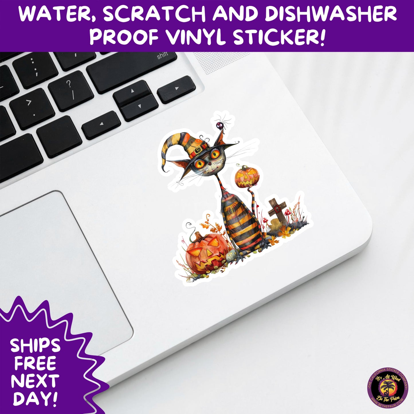HALLOWEEN VINYL STICKERS | Spooky Ghosts, Witches, Pumpkins, Skulls and Bats – Waterproof Halloween Sticker Pack for All Ages