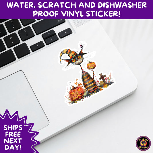 HALLOWEEN VINYL STICKERS | Spooky Ghosts, Witches, Pumpkins, Skulls and Bats – Waterproof Halloween Sticker Pack for All Ages