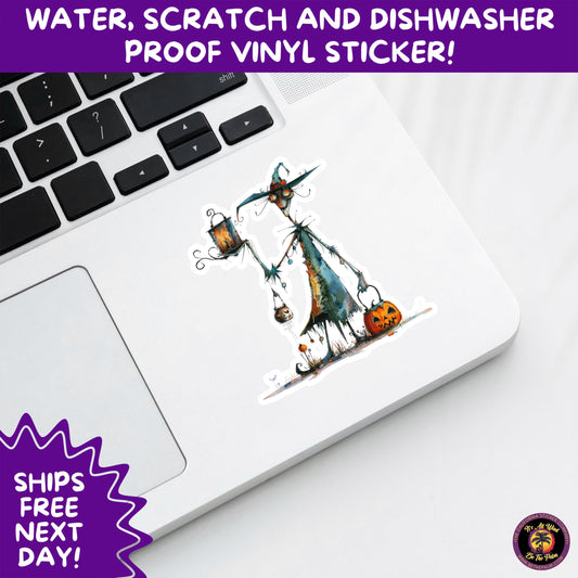HALLOWEEN VINYL STICKERS | Spooky Ghosts, Witches, Pumpkins, Skulls and Bats – Waterproof Halloween Sticker Pack for All Ages