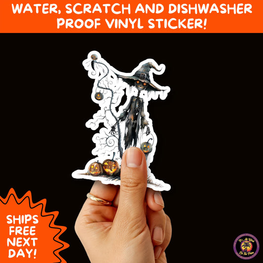 HALLOWEEN VINYL STICKERS | Spooky Ghosts, Witches, Pumpkins, Skulls and Bats – Waterproof Halloween Sticker Pack for All Ages