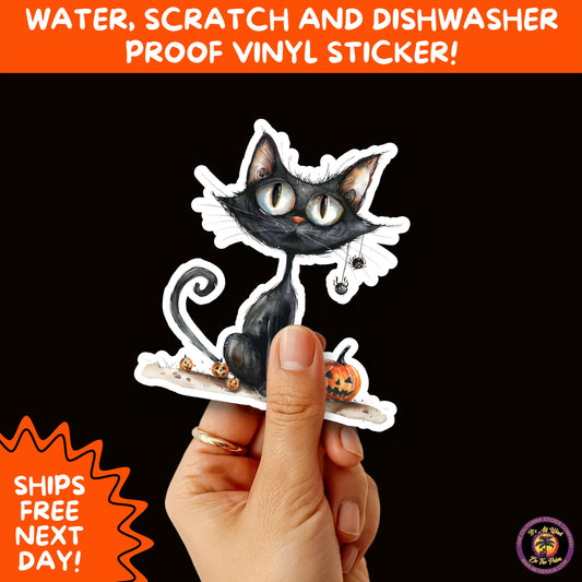 HALLOWEEN VINYL STICKERS | Spooky Ghosts, Witches, Pumpkins, Skulls and Bats – Waterproof Halloween Sticker Pack for All Ages