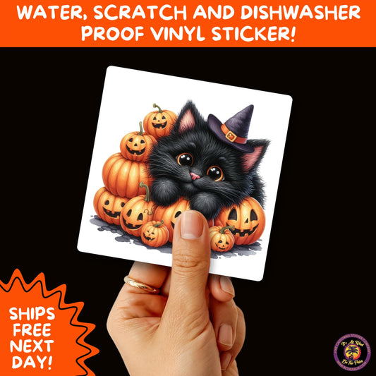 HALLOWEEN VINYL STICKERS | Spooky Ghosts, Witches, Pumpkins, Skulls and Bats – Waterproof Halloween Sticker Pack for All Ages