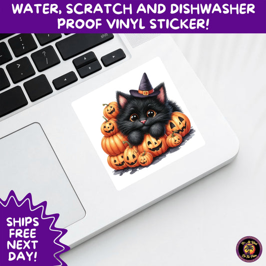 HALLOWEEN VINYL STICKERS | Spooky Ghosts, Witches, Pumpkins, Skulls and Bats – Waterproof Halloween Sticker Pack for All Ages