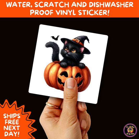 HALLOWEEN VINYL STICKERS | Spooky Ghosts, Witches, Pumpkins, Skulls and Bats – Waterproof Halloween Sticker Pack for All Ages