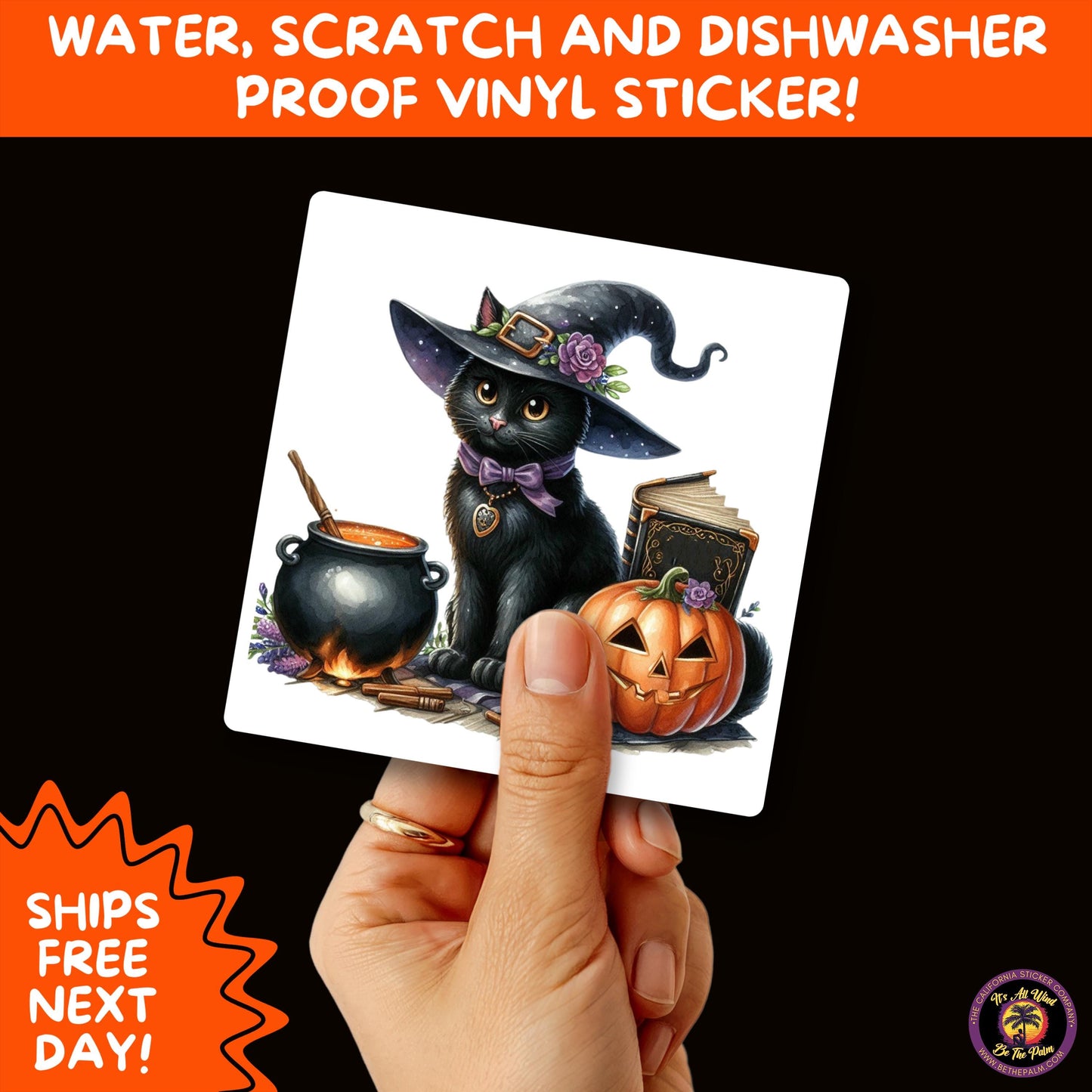 HALLOWEEN VINYL STICKERS | Spooky Ghosts, Witches, Pumpkins, Skulls and Bats – Waterproof Halloween Sticker Pack for All Ages
