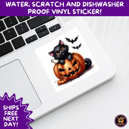 HALLOWEEN VINYL STICKERS | Spooky Ghosts, Witches, Pumpkins, Skulls and Bats – Waterproof Halloween Sticker Pack for All Ages