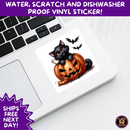HALLOWEEN VINYL STICKERS | Spooky Ghosts, Witches, Pumpkins, Skulls and Bats – Waterproof Halloween Sticker Pack for All Ages
