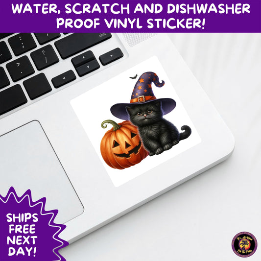 HALLOWEEN VINYL STICKERS | Spooky Ghosts, Witches, Pumpkins, Skulls and Bats – Waterproof Halloween Sticker Pack for All Ages