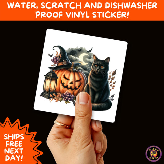 HALLOWEEN VINYL STICKERS | Spooky Ghosts, Witches, Pumpkins, Skulls and Bats – Waterproof Halloween Sticker Pack for All Ages
