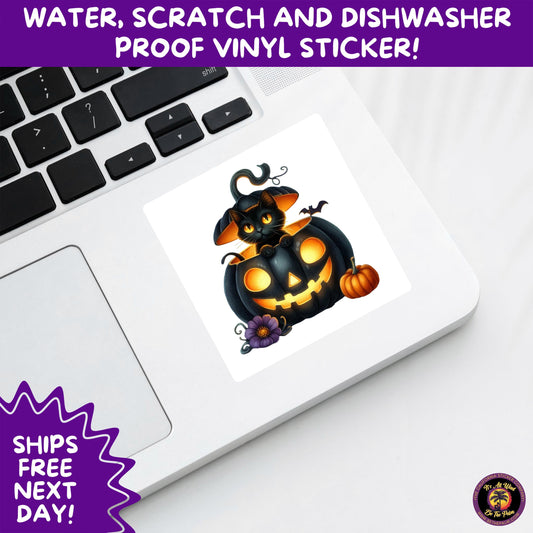 HALLOWEEN VINYL STICKERS | Spooky Ghosts, Witches, Pumpkins, Skulls and Bats – Waterproof Halloween Sticker Pack for All Ages