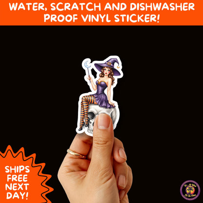 HALLOWEEN VINYL STICKERS | Spooky Ghosts, Witches, Pumpkins, Skulls and Bats – Waterproof Halloween Sticker Pack for All Ages