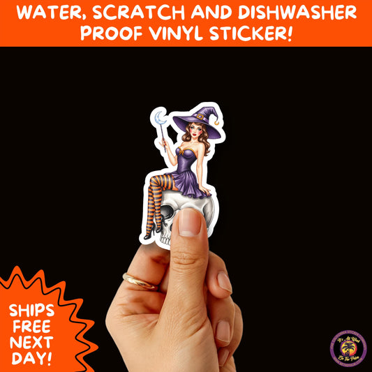 HALLOWEEN VINYL STICKERS | Spooky Ghosts, Witches, Pumpkins, Skulls and Bats – Waterproof Halloween Sticker Pack for All Ages