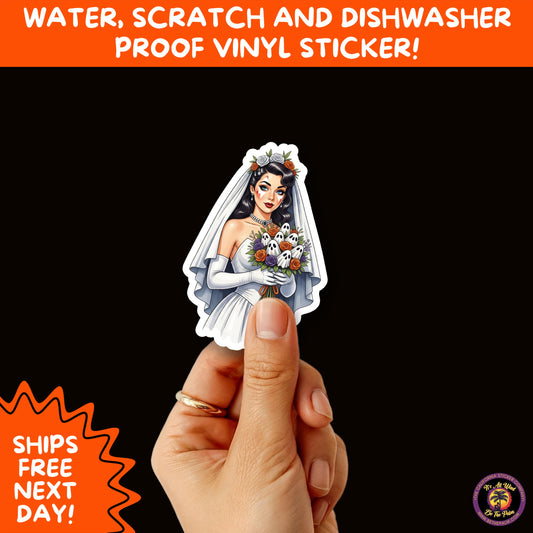 HALLOWEEN VINYL STICKERS | Spooky Ghosts, Witches, Pumpkins, Skulls and Bats – Waterproof Halloween Sticker Pack for All Ages