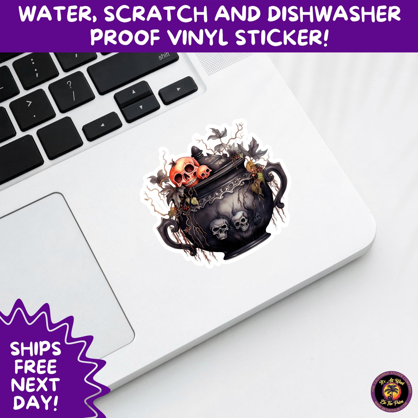 HALLOWEEN VINYL STICKERS | Spooky Ghosts, Witches, Pumpkins, Skulls and Bats – Waterproof Halloween Sticker Pack for All Ages