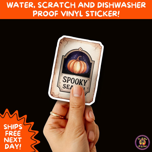 HALLOWEEN VINYL STICKERS | Spooky Ghosts, Witches, Pumpkins, Skulls and Bats – Waterproof Halloween Sticker Pack for All Ages