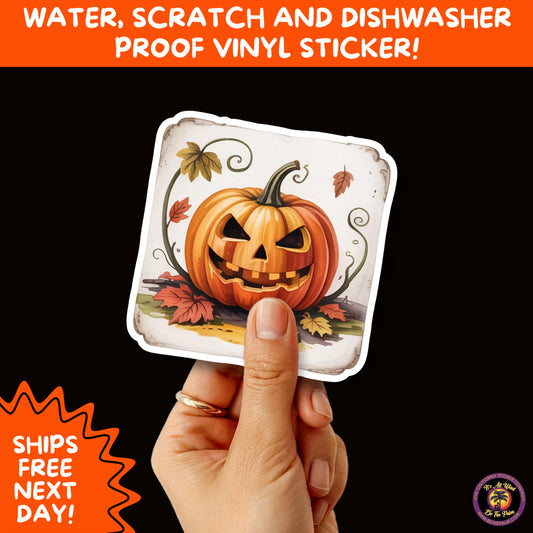 HALLOWEEN VINYL STICKERS | Spooky Ghosts, Witches, Pumpkins, Skulls and Bats – Waterproof Halloween Sticker Pack for All Ages