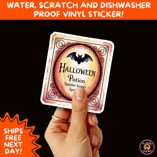 HALLOWEEN VINYL STICKERS | Spooky Ghosts, Witches, Pumpkins, Skulls and Bats – Waterproof Halloween Sticker Pack for All Ages