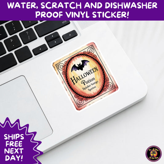 HALLOWEEN VINYL STICKERS | Spooky Ghosts, Witches, Pumpkins, Skulls and Bats – Waterproof Halloween Sticker Pack for All Ages