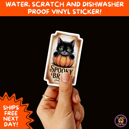HALLOWEEN VINYL STICKERS | Spooky Ghosts, Witches, Pumpkins, Skulls and Bats – Waterproof Halloween Sticker Pack for All Ages