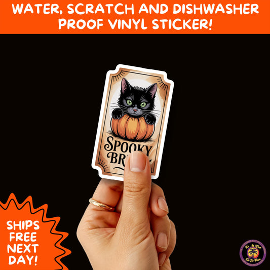 HALLOWEEN VINYL STICKERS | Spooky Ghosts, Witches, Pumpkins, Skulls and Bats – Waterproof Halloween Sticker Pack for All Ages
