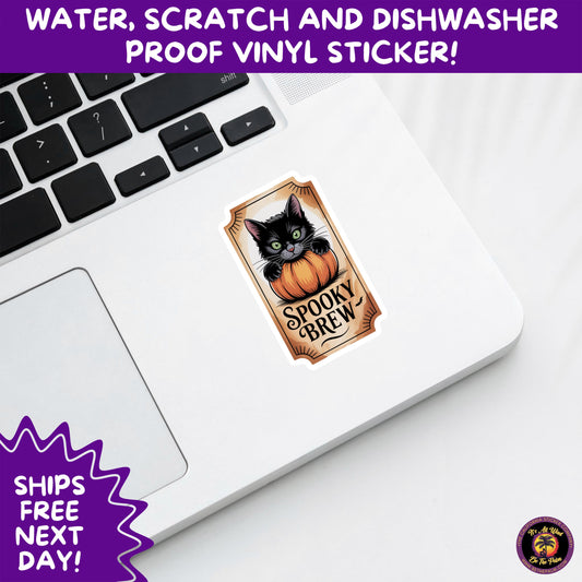 HALLOWEEN VINYL STICKERS | Spooky Ghosts, Witches, Pumpkins, Skulls and Bats – Waterproof Halloween Sticker Pack for All Ages