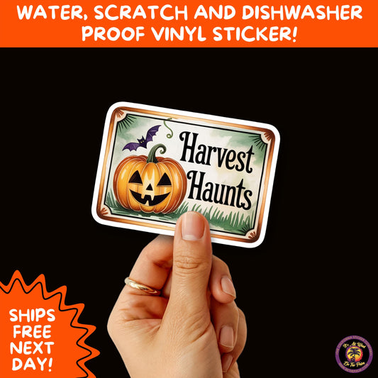 HALLOWEEN VINYL STICKERS | Spooky Ghosts, Witches, Pumpkins, Skulls and Bats – Waterproof Halloween Sticker Pack for All Ages