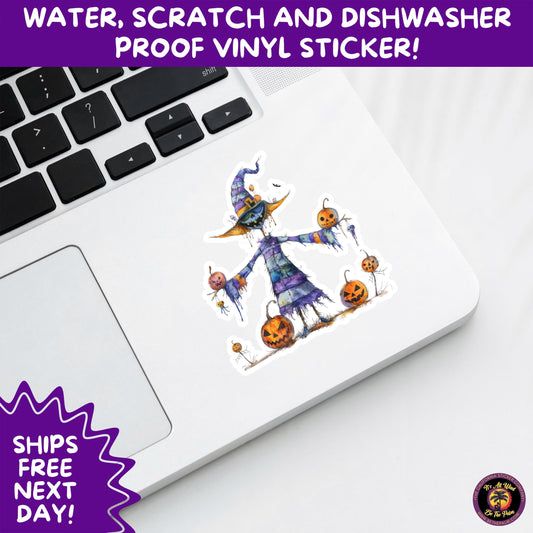 HALLOWEEN VINYL STICKERS | Spooky Ghosts, Witches, Pumpkins, Skulls and Bats – Waterproof Halloween Sticker Pack for All Ages