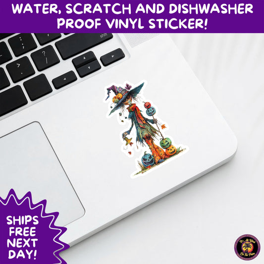 HALLOWEEN VINYL STICKERS | Spooky Ghosts, Witches, Pumpkins, Skulls and Bats – Waterproof Halloween Sticker Pack for All Ages