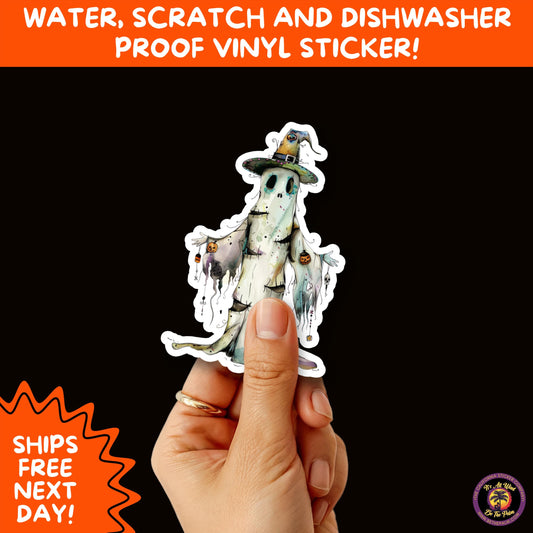 HALLOWEEN VINYL STICKERS | Spooky Ghosts, Witches, Pumpkins, Skulls and Bats – Waterproof Halloween Sticker Pack for All Ages