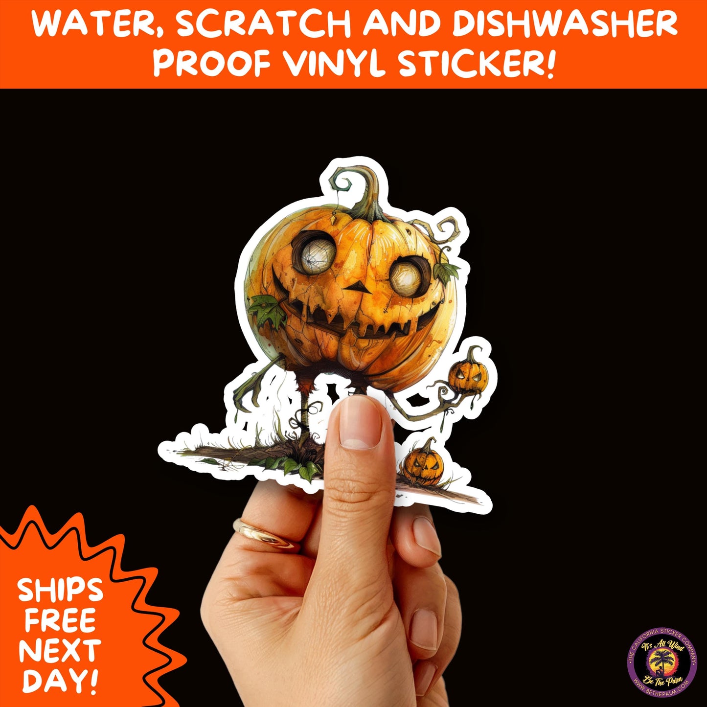 HALLOWEEN VINYL STICKERS | Spooky Ghosts, Witches, Pumpkins, Skulls and Bats – Waterproof Halloween Sticker Pack for All Ages