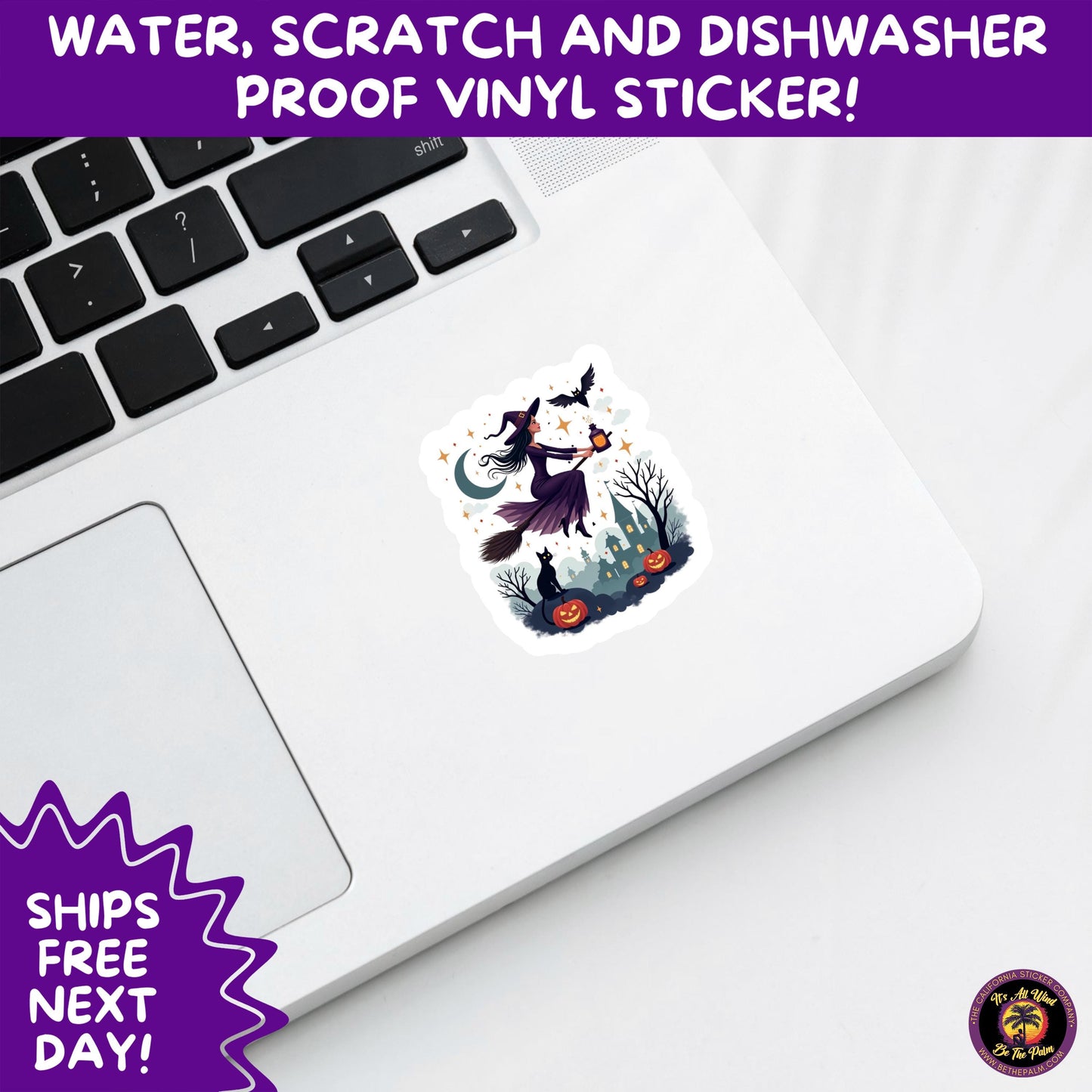 HALLOWEEN VINYL STICKERS | Spooky Ghosts, Witches, Pumpkins, Skulls and Bats – Waterproof Halloween Sticker Pack for All Ages