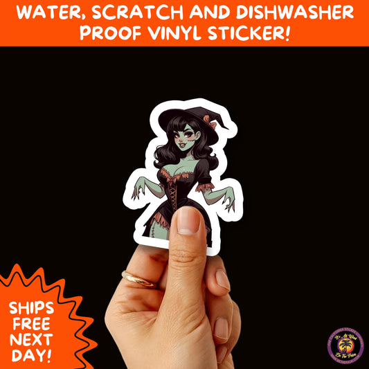 HALLOWEEN VINYL STICKERS | Spooky Ghosts, Witches, Pumpkins, Skulls and Bats – Waterproof Halloween Sticker Pack for All Ages