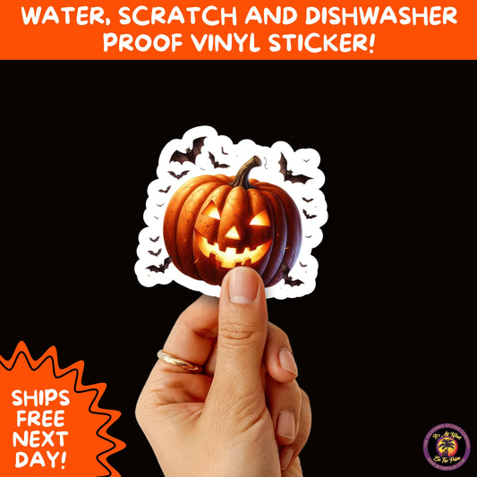 HALLOWEEN VINYL STICKERS | Spooky Ghosts, Witches, Pumpkins, Skulls and Bats – Waterproof Halloween Sticker Pack for All Ages